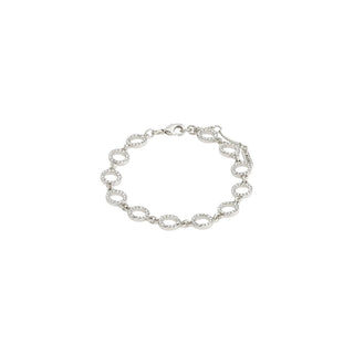 ROGUE Recycled Crystal Halo Bracelet Silver-Plated