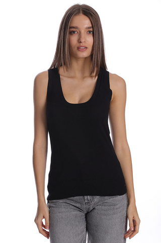 Supima Cotton Cashmere Scoop Neck Tank