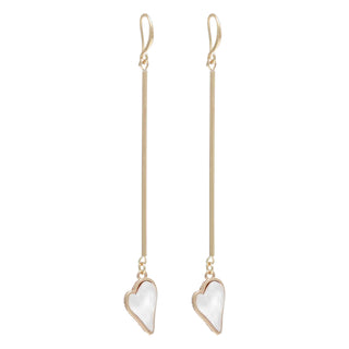 Ambra Pearl Heart Drop Earrings