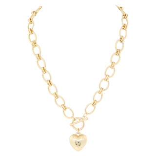 Sarah Heart Necklace Gold
