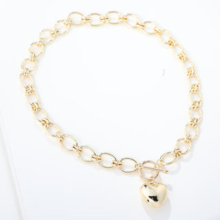 Sarah Heart Necklace Gold