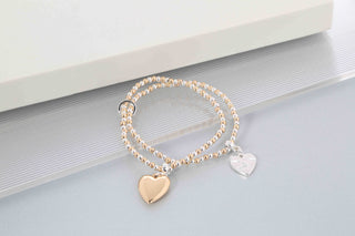 Beaded Heart Stretch Bracelet