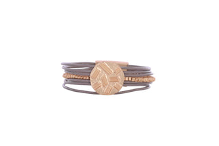 Juni Grey Leather Bracelet