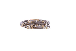 Ida Grey Rope Wrap Bracelet