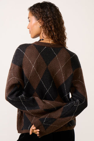 Argyle Crew Pullover