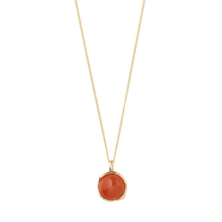 SENSE Recycled Red Agate Stone Pendant Necklace