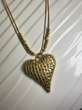 Large Gold Heart Necklace