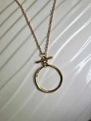 River Gold Ring Necklace