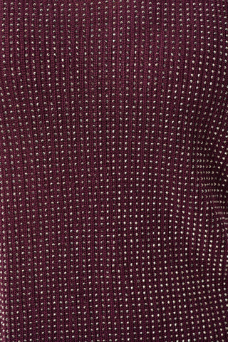 Metallic Knitted Camisole With Rhinestones