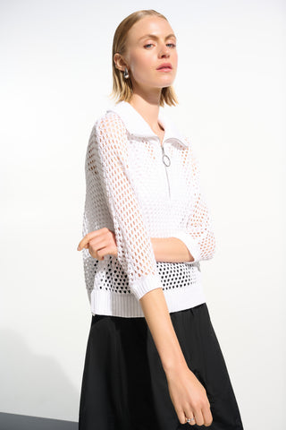 Zipper Closure Relaxed Fit Top