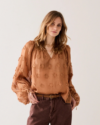 Transparent top with 3D dots