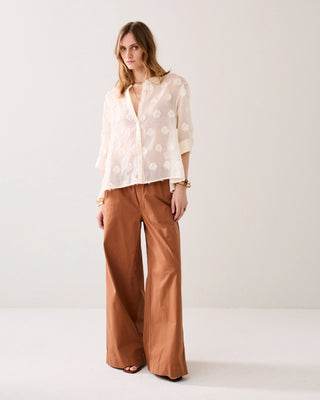 A-line blouse with 3D dots