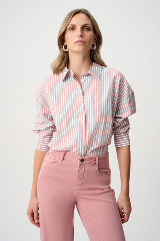 Striped Jewel Embellished Shirt