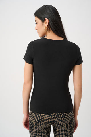 Silky Knit Fitted T-Shirt