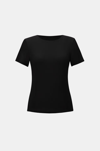 Silky Knit Fitted T-Shirt