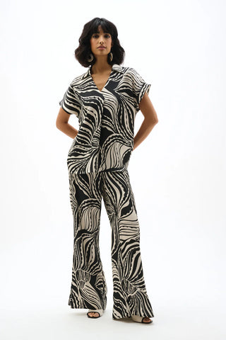 Wide Leg Pants With Side Slits