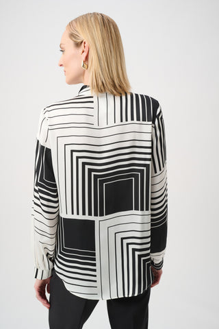 Striped Button Closure Blouse