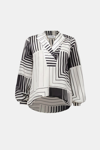 Striped Button Closure Blouse