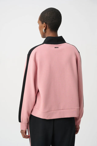 Color Block Funnel Neck Jacket