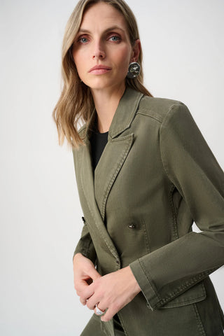 Denim Double-Breasted Blazer