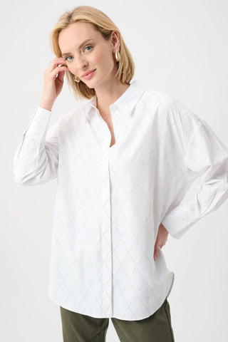 Rhinestone Harlequin Button-Down Shirt