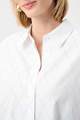 Rhinestone Harlequin Button-Down Shirt