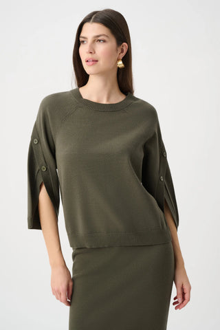 Brushed Knit Tulip Sleeve Sweater