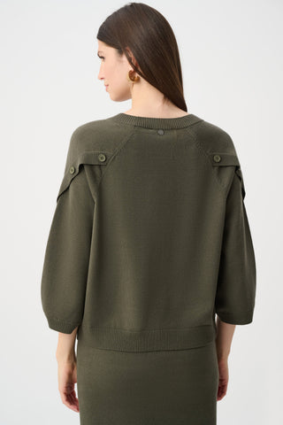 Brushed Knit Tulip Sleeve Sweater