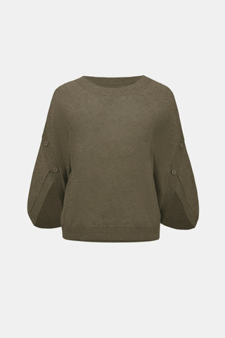 Brushed Knit Tulip Sleeve Sweater