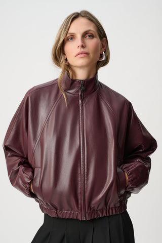 Mock-neck Bomber Jacket Style