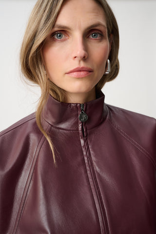 Mock-neck Bomber Jacket Style