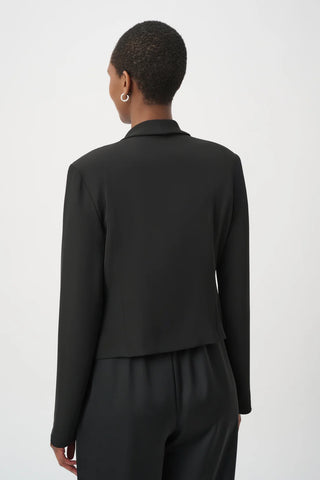 Draped Shawl Collar Cropped Blazer