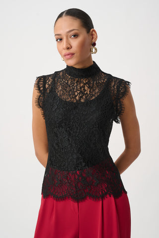 Lace Mock Neck Top