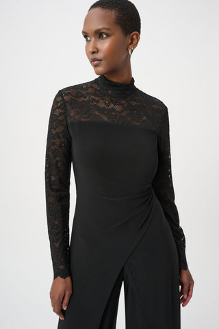 High Neck Lace Jumpsuit