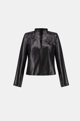 Embellished Foiled Suede Jacket