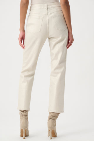 Classic Straight Leg Metallic Jeans