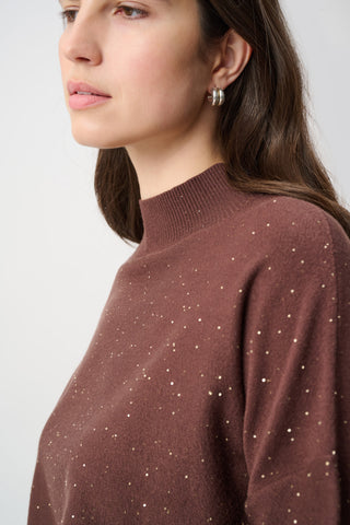 Sequin Mock Neck Sweater