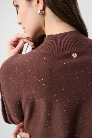 Sequin Mock Neck Sweater