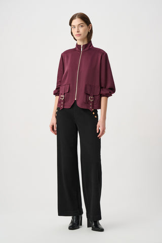 Zippered Casual Long Sleeve Jacket