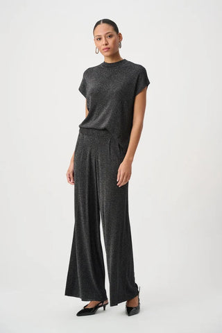 Lurex Sweater Wide-Leg Pants