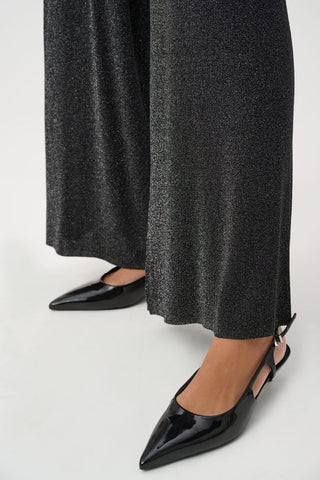 Lurex Sweater Wide-Leg Pants