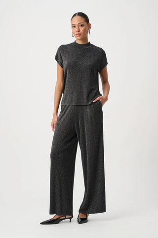 Mock Neck Lurex Sweater Top
