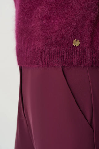 Brushed Wool Short Sleeve Sweater