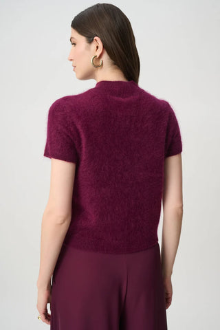 Brushed Wool Short Sleeve Sweater