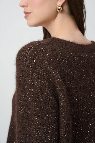 Sequin Yarn Crewneck Sweater