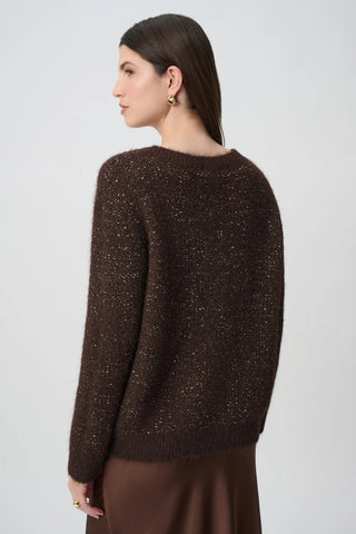 Sequin Yarn Crewneck Sweater