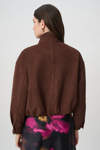 Faux Suede Crop Jacket