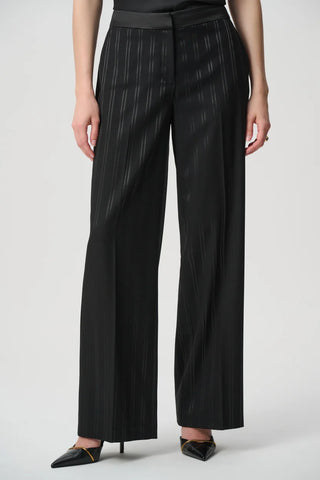 Tailored Striped Wide-Leg Pants