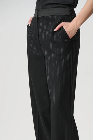 Tailored Striped Wide-Leg Pants