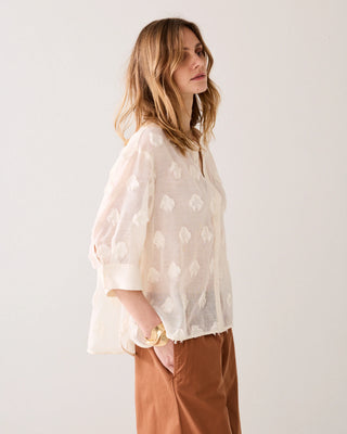 A-line blouse with 3D dots